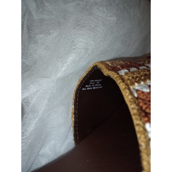 Journee Dorit Tru Comfort Foam Crochet Sandal Block Heels Vintage Afghan Style - Picture 6 of 13